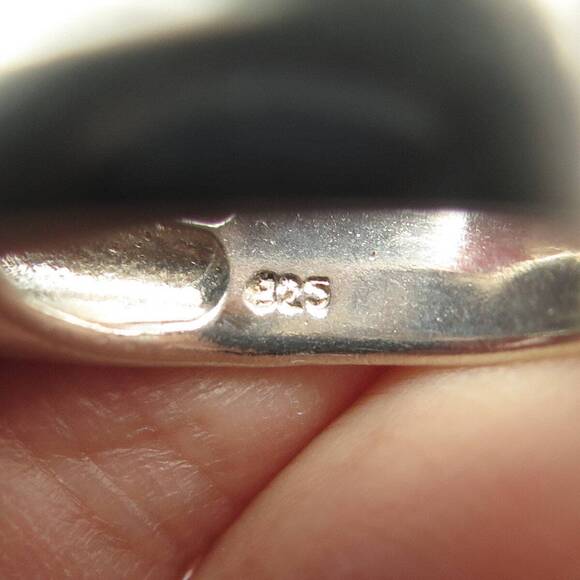 925 Sterling Silver Vintage Wide Crisscross Cocktail Ring Size 8.25 - Picture 7 of 8